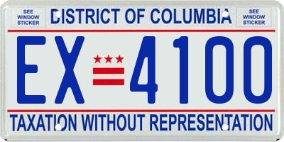 DC license plate EX4100