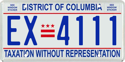 DC license plate EX4111