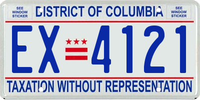 DC license plate EX4121