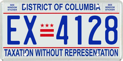 DC license plate EX4128