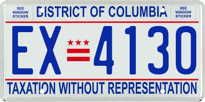 DC license plate EX4130