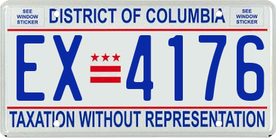 DC license plate EX4176