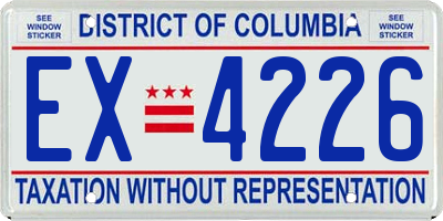 DC license plate EX4226