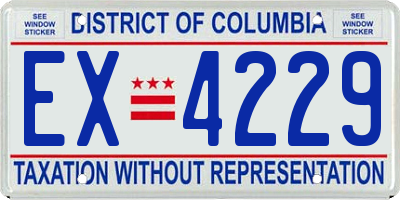 DC license plate EX4229