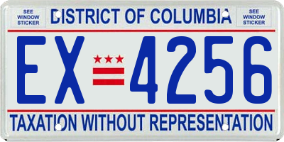 DC license plate EX4256