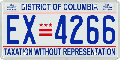 DC license plate EX4266