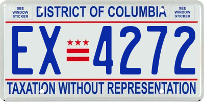 DC license plate EX4272