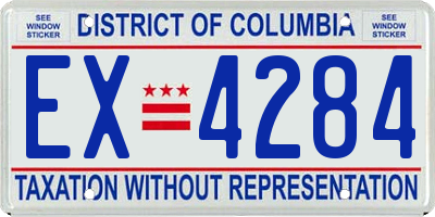 DC license plate EX4284