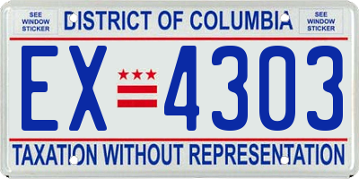 DC license plate EX4303