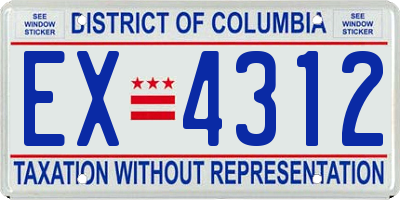 DC license plate EX4312