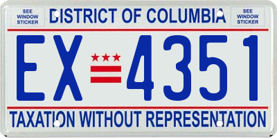 DC license plate EX4351