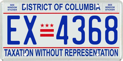 DC license plate EX4368
