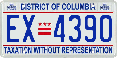 DC license plate EX4390