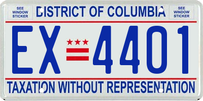 DC license plate EX4401