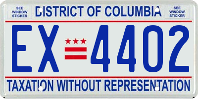 DC license plate EX4402