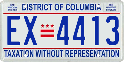 DC license plate EX4413