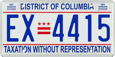 DC license plate EX4415