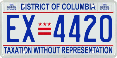 DC license plate EX4420