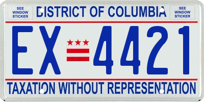 DC license plate EX4421