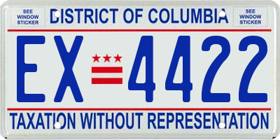 DC license plate EX4422
