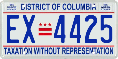 DC license plate EX4425