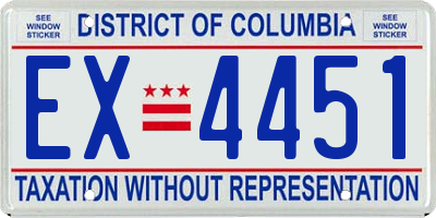 DC license plate EX4451