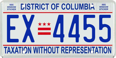 DC license plate EX4455