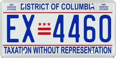 DC license plate EX4460