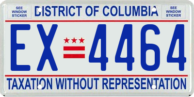 DC license plate EX4464