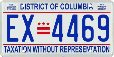 DC license plate EX4469