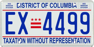 DC license plate EX4499