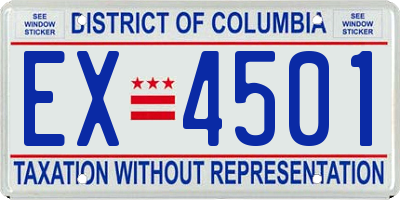 DC license plate EX4501
