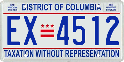 DC license plate EX4512