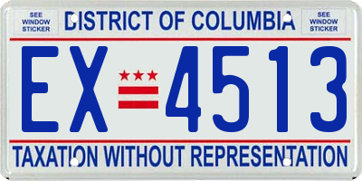 DC license plate EX4513