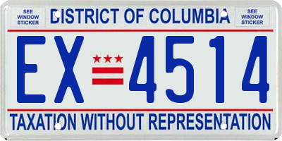DC license plate EX4514
