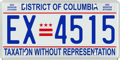 DC license plate EX4515