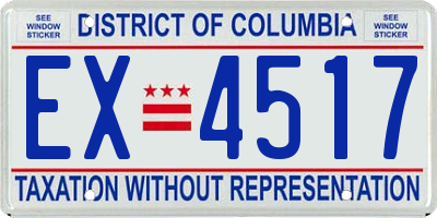 DC license plate EX4517
