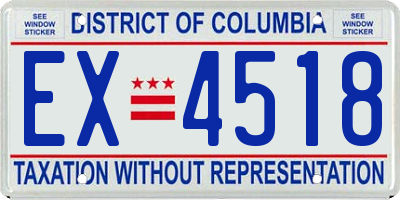DC license plate EX4518