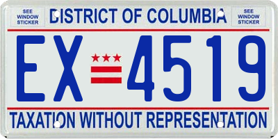 DC license plate EX4519