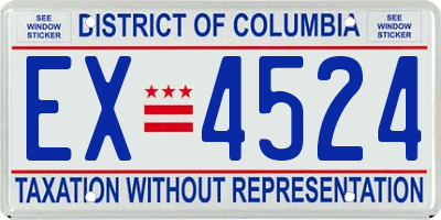 DC license plate EX4524