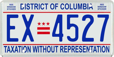 DC license plate EX4527
