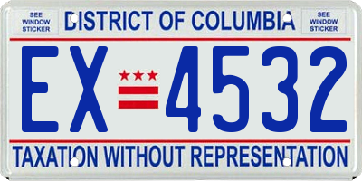 DC license plate EX4532