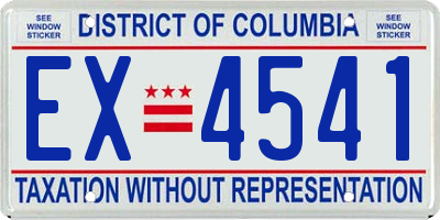 DC license plate EX4541