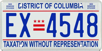 DC license plate EX4548