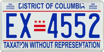 DC license plate EX4552