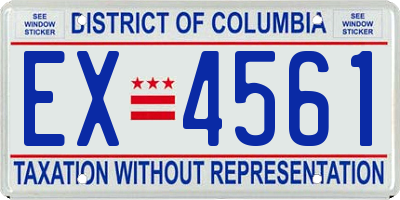 DC license plate EX4561