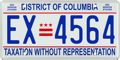 DC license plate EX4564