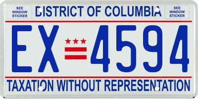 DC license plate EX4594