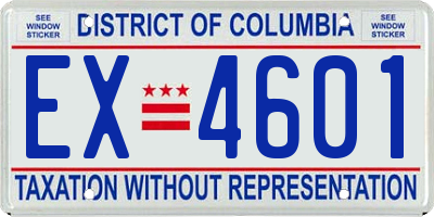 DC license plate EX4601