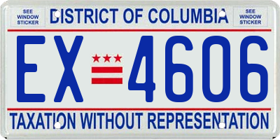 DC license plate EX4606
